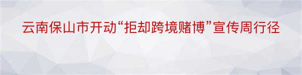 云南保山市开动“拒却跨境赌博”宣传周行径